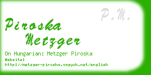 piroska metzger business card